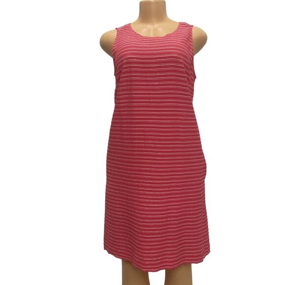 Tommy Hilfiger Dresses & Skirts - Tommy Hilfiger Pullover Sleeveless Dress Coral Orange White Stripes Lightweight